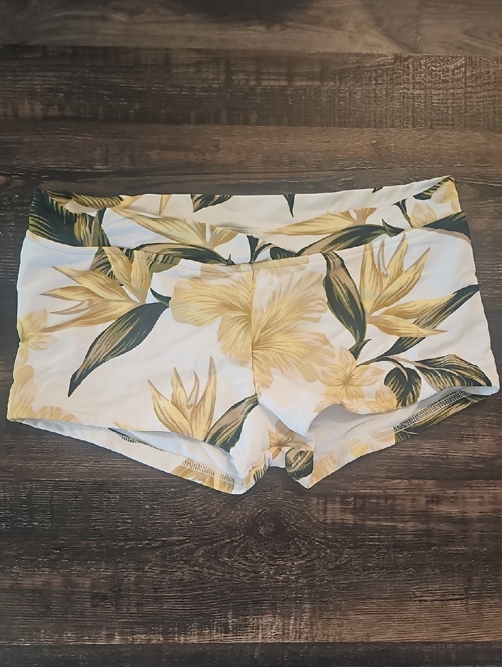 Mossimo Women’s Floral Yellow & Green Swim Shorts